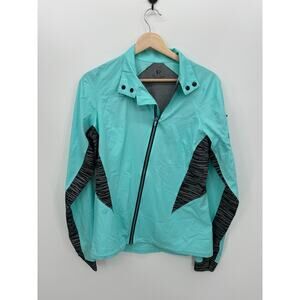 Pearl Izumi Flash Jacket Womens Blue Lightweight Size M Cycling Full Zip